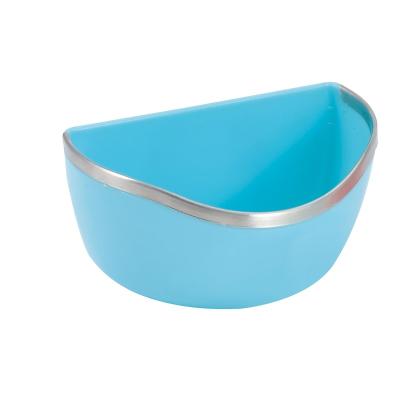 China Automatic Durable Steel-Edge Bowl Rabbit Food Bowl Pet Food Feeding Bowl For Rabbit Chinchilla Ferret for sale