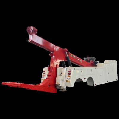 China 25 ton Wrecker Body Integrated Underlift Boom Recovery Truck Body 44500 Lb. Te koop