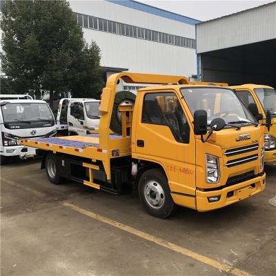 China JMC Euro 2 Euro 6  RHD LHD Flatbed Towing Truck Four Tons High Performance for sale