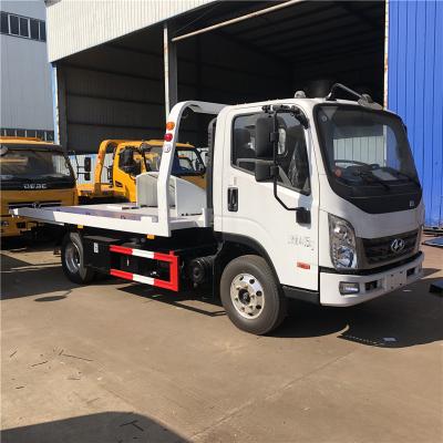 China Custom 5 Tons Hyundai Flatbed Rollback Tow Truck With 5.6m Bed Length for sale