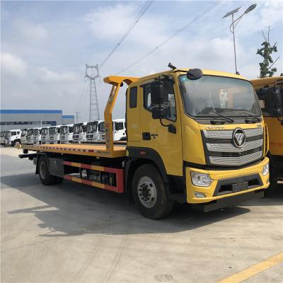 China 4x2 Euro 3 Foton 8 Tons  Tilt Bed Tow Truck  Flatbed Tilt Truck for sale