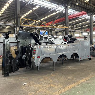 China 30 TONS 35 TONS HEAVY DUTY INTEGRATED RECOVERY TOW TRUCK WRECKER BODY with Optional Front Legs and Side Puller en venta