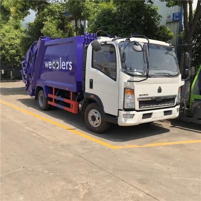 China 4X2 EURO 3 HOWO 8CBM RHD LHD WASTE REMOVEL TRUCK WASTE COMPACTOR TRUCK for sale