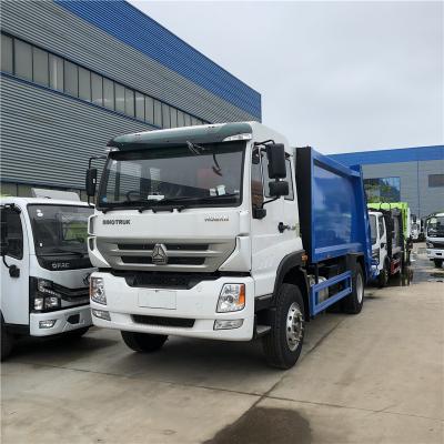 China 4X2 SINOTRUCK EURO 6 DIESEL 16CBM 18CBM Cargador trasero camión de basura compactador camión de basura comprimido en venta