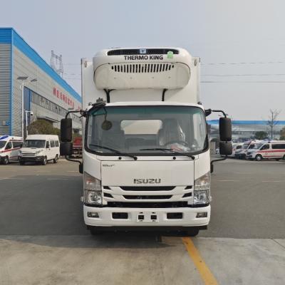 China 190 PS ISUZU LKW 7 Tonnen Kaltraum Van LKW mit Hebeplatte zu verkaufen