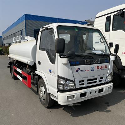 China 4x2 600P 120HP diesel ISUZU 5000 liter water tank vrachtwagen CO2 staal tank Te koop