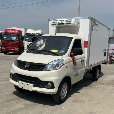 China Gasoline Fuel FOTON Mini Refrigerated Truck 1 Ton For Food Transportation for sale