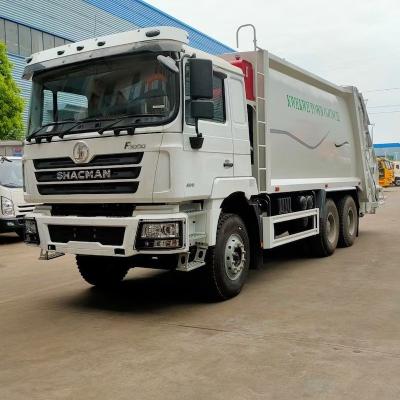 China 15 Ton 6x4 SHACMAN Garbage Truck With Hydraulic Lifter Garbage Bin for sale