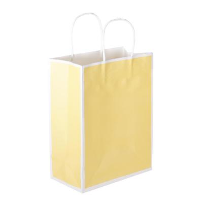 China Recyclable Eco Friendly Ningbo Custom Brown Kraft Paper Shopping Bags With Handle for sale