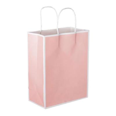 China Different Printed Food Eco Friendly Custom Fabric Gift Pink Shopping Bag With Logos for sale