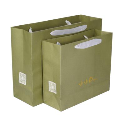 China Recycled Materials Quality Teal Green Eco Cardboard Pastry Fast Food Bakery Wine Bottle Glossy Paper Bag for sale