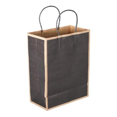 China China Recyclable Custom Printing Color Brown Kraft Paper Bag With Handle For Clothes Packing for sale