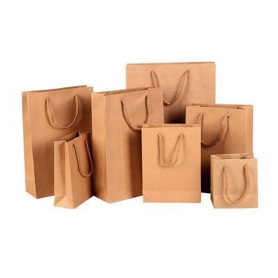 China Recyclable Brown Kraft Paper Bag Custom Gift Bags for sale