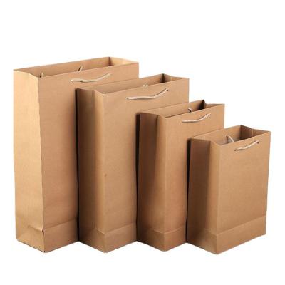 China Custom Wedding Gift Bag Kraft Brown Craft Package Small Paper Bag Craft With Logo for sale