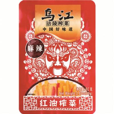 China WUjiang PRESERVED Red Oil Sauce Preserved Szechuan Pickle Zhacai for sale