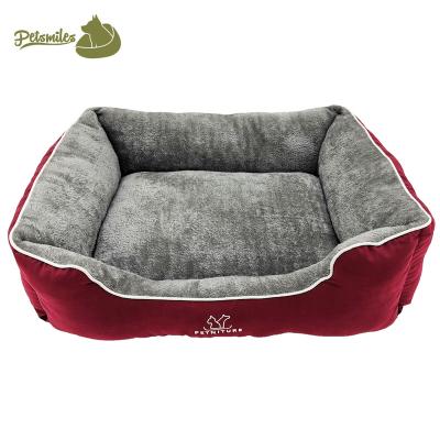 China Comfortable High Quality Waterproof Basic Rectangle Dog Bed For Medium And Large Dogs With Washable Cover for sale