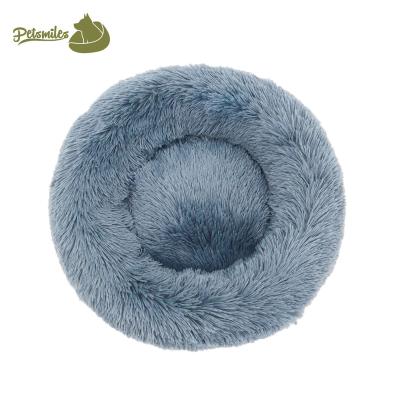 China Waterproof Freiwhlbare Farbe Flauschige Luxus Donut Hundebett Haustierbett Donut for sale