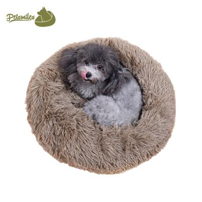 China Long Warm High Quality Waterproof Washable Faux Fur Donut Dog Bed Donut Cat Bed for sale