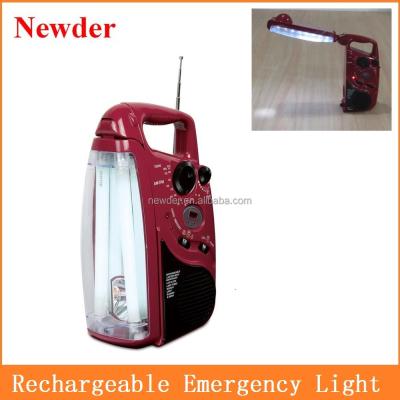 China Be used for indoor or outdoor rechargeable lighting 2x6W lantern with radio, emergency charger light MODEL SF-238B for sale