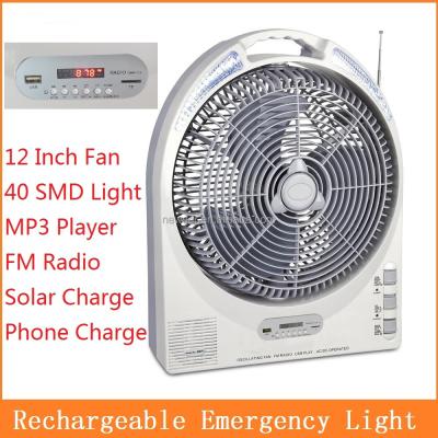 China 2015 newest plastic solar portable rechargeable fan for sale