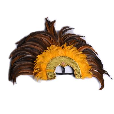 China Eco - Friendly Materials Customized Color Nativ Feather Headdress for sale