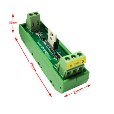 China AUTO 1 Channel Single Chip Microcomputer PLC Signal Amplifier Board Optocoupler Isolation Input 3.3-5V NPN Output for sale