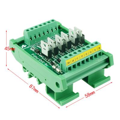 China 6 Channel AUTO Single Chip Microcomputer PLC Signal Amplifier Board Optocoupler Isolation Input 3.3-5V NPN Output for sale