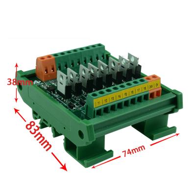 China 8 Channel AUTO Single Chip Microcomputer PLC Signal Amplifier Board Optocoupler Isolation Input 3.3-5V NPN Output for sale