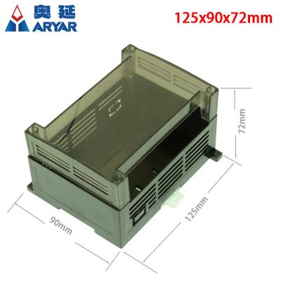 China PLC din rail enclosure fireproof plastic box 125*90*72mm for electronic diy PLC junction box housing building program box for sale