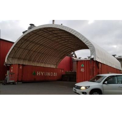 China UV-resistant; Fire retardant ; Prefab Container Shelter Canopy 12m Wide 6m Waterproof Large Size Strong Storm Resistance Long for sale