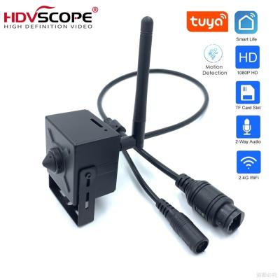 China 2MP 1080P Tuya Smartlife WIFI TF Slot 128G Wireless Mini network Square Internet Protocol Camera motion detection 40*40mm for sale