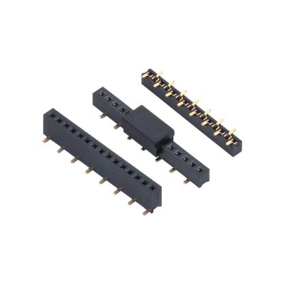 China PCB 1.27 Pitch Pitch Row PCB Female Connector Single Pin Header Connector SMT for sale