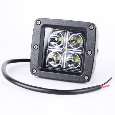 China 12v24v Combo Beam Spotlight Vehicle Motorcycle Light Off-road Tractor LED Task Lighting Car Square Work Light Running Light for sale