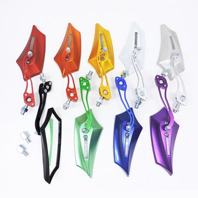 China Aluminum Alloy Plastic Stem Shell Shipping & Handling - Wholesale Custom Side Rear View Mirror Scooter Motorcycle 2217 Motorcycle Rear View Mirror Decoration Mirror for sale