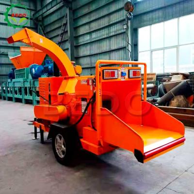 China Large Grass Used Wood Waste Cardboard Chipper Tree Branch Shredder With Electric Start for sale