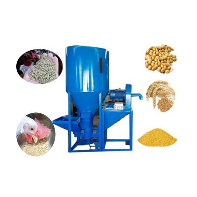 China Poultry and Livestock 1000KG/Batch Corn Wheat Soybean Grain Feed Poultry Farm Mixing Grinding Equipment for sale