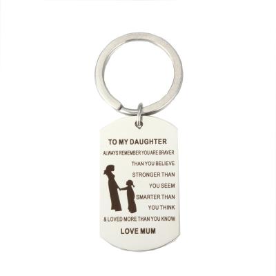 China High Quality Metal To My Girl Inspired Keychain Stainless Steel Key Chain for sale