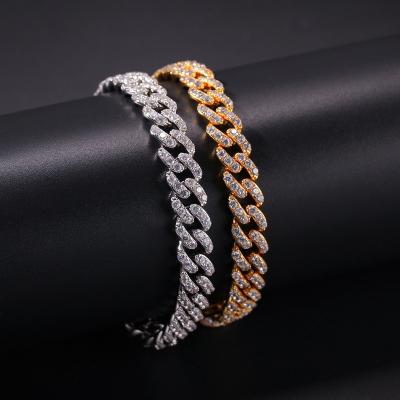 China Fashion Women's Jewelry Hot Style CZ Cuban Chain Anklet Hip Hop Chain Anklet for sale