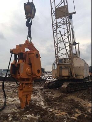 China 200kN Pulling 60kw Hydraulic Guardrail Electric Pile Driver Machine for sale