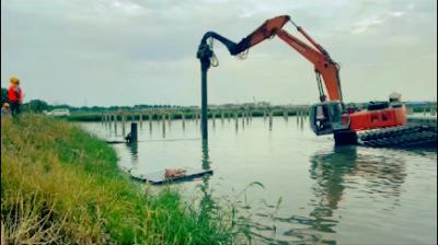 China Fluss-Bagger Mounted Pile Driver zu verkaufen