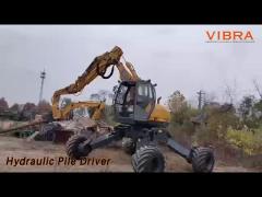 Meter Sheet Hydraulic Pile Driver Excavator Vibrating Wheeler Type