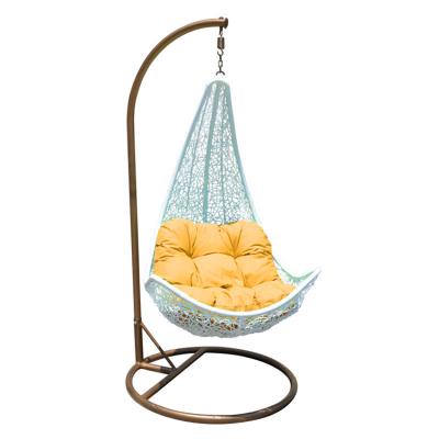 China Durable/Waterproof Kids Suspended Outdoor Patio Furniture Custom Egg Swing Wicker Chair Hanging Wicker Chair With Stand For Indoor for sale