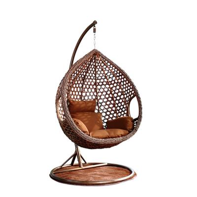 China Outdoor Patio Garden Patio Swing Rattan Egg Swing Hanging Chair Durable/Waterproof Custom Chair Lounge for sale