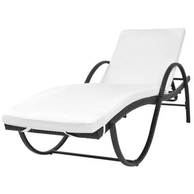 China Durable/Waterproof Outdoor Aluminum Garden Patio Rattan Chaise Adjustable Lounge Sun Chair Wicker Furniture With Cheap Price for sale