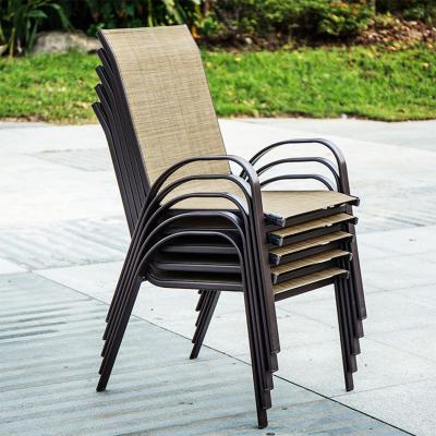 China Wholesale Cheap Modern Teslin Outdoor Stackable Chairs Metal Garden Table Tools Durable / Waterproof And Chairs Metal for sale