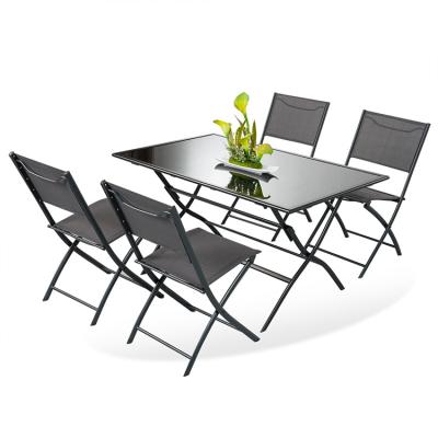 China Wholesale Durable/Waterproof Outdoor Bistro Chair Folding Metal Patio Garden Furniture Set Lightweight Foldable Set for sale