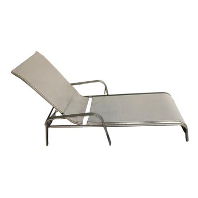 China Outdoor Sun Bed Beach Lounge Pool Durable / Waterproof White Outdoor Garden Furniture for sale