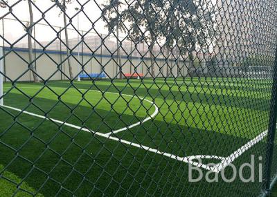 China Carbon Steel Green Pvc Coated Chain Link Fence Anti Alkali For Sports Field for sale