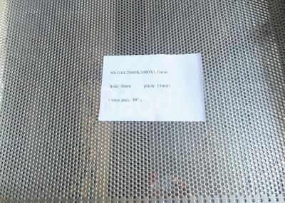 China Chemical Industry Perforated Steel Sheet 2000 X 1000 X 1.5mm With Round Hole 8mm for sale