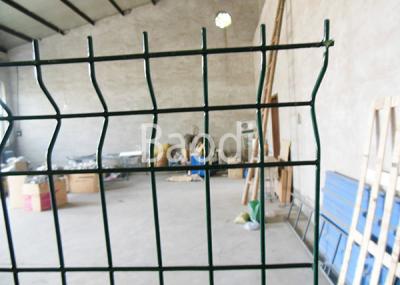 China Public Building Pvc Coated Wire Fencing , Welded Steel Mesh Fence Panels With W Shape for sale